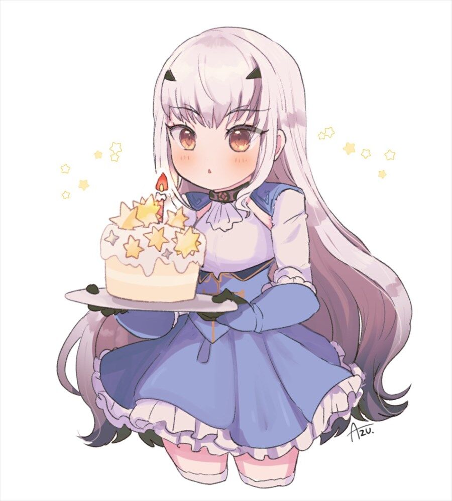 Fgo 種火ケーキをもらったラン子イラスト 一緒に食べよう