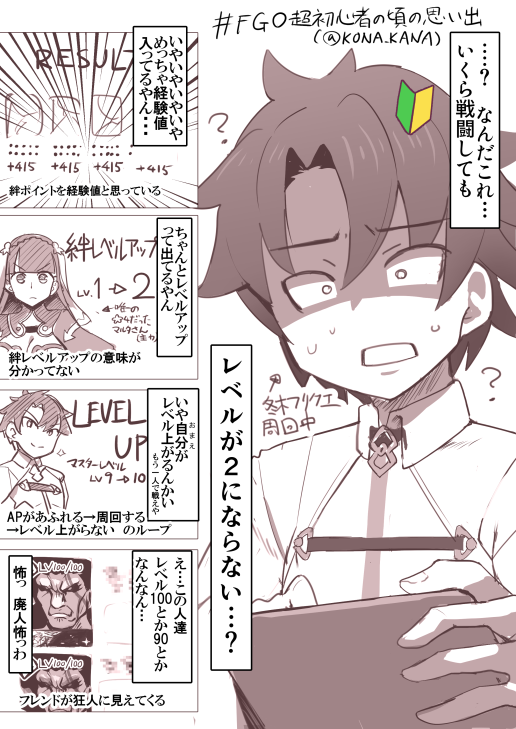 Fgo 初心者マスターあるある漫画 いやお前がレベル上がるんかい