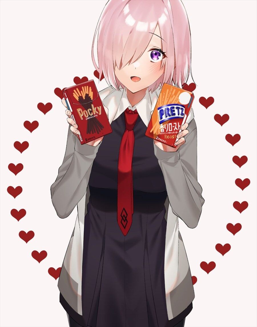 Fgo ポッキーの日のマシュイラスト ポッキーかプリッツが悩むな