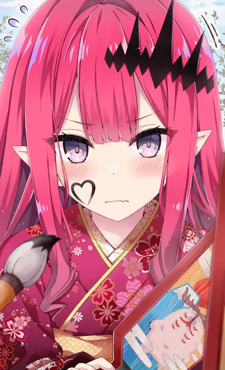 Fgo 勝負に負けて顔に落書きをされるトリ子 着物トリ子可愛いよ