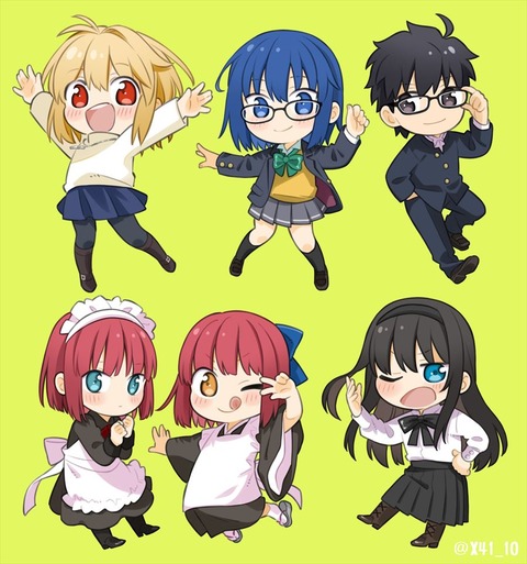 【FGO】【月姫】ミニな月姫キャラクター達イラスト！！　ミニなみんな可愛いです！！