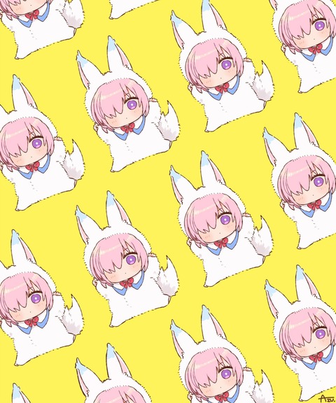 Fgo フォウくん着包みを着たマシュイラスト この柄 可愛いなｗ Fgoまとめ カルデア速報