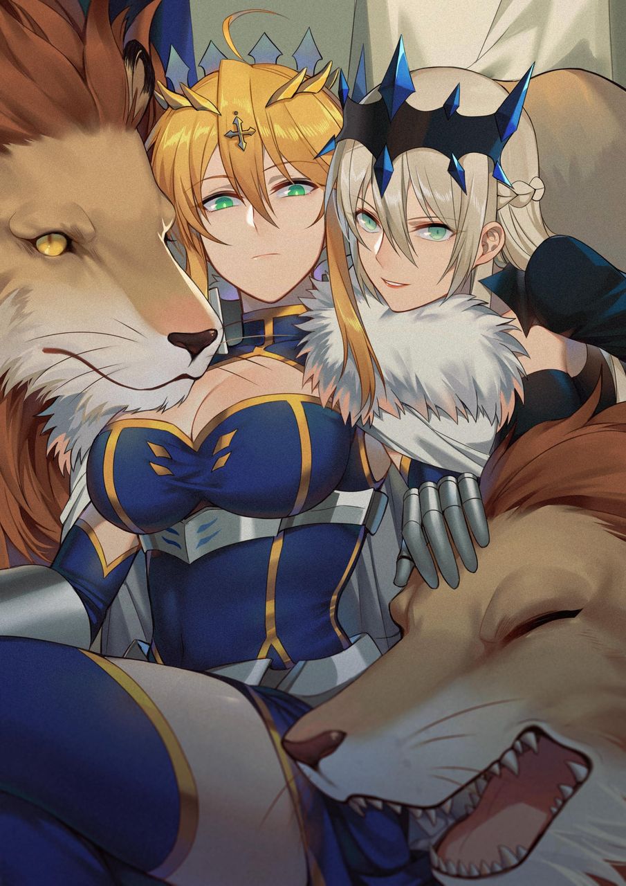 Fgo 獅子王 モルガン姉さん ライオン達可愛い Fgo 獅子王 モルガン姉さん ライオン達可愛い