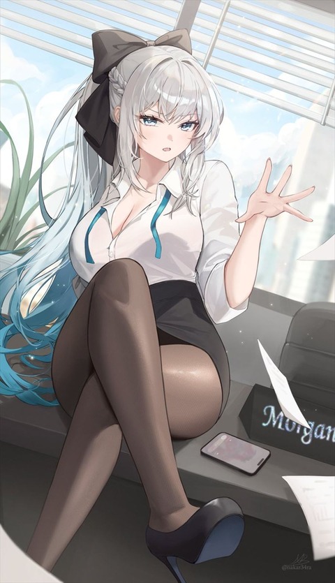 【FGO】スーツ姿のモルガン様！！　黒ストのモルガン様たまらん////////