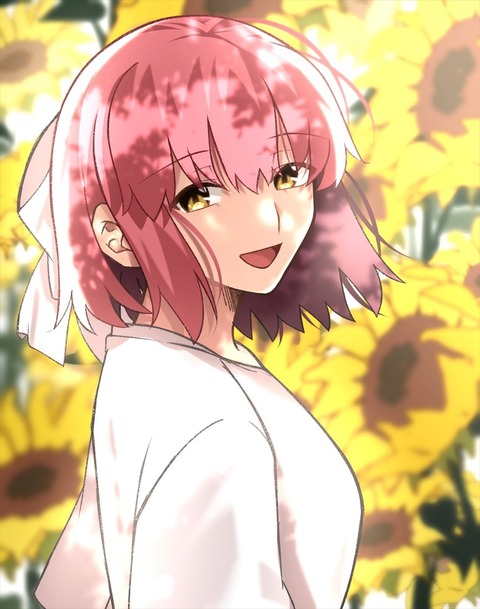 月姫 琥珀さんイラスト ヒマワリと琥珀さんの組み合わせ好きです Fgoまとめ カルデア速報