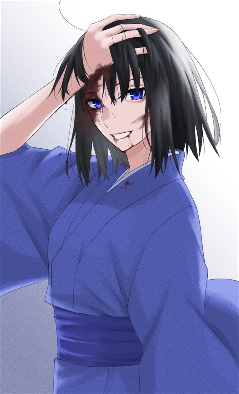 Fgo ダメージ負った両儀式イラスト 血を流してる式も美しいな