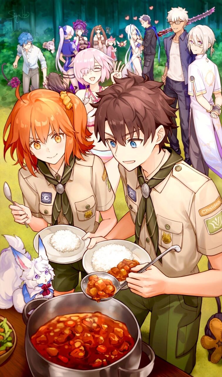 Fgo カレーを食べるサマキャン勢イラスト このキャンプ感好きだ Fgo カレーを食べるサマキャン勢イラスト このキャンプ感好きだ
