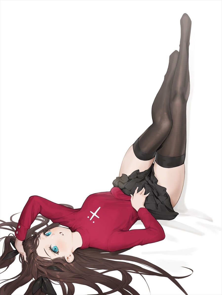 Fgo Cottaさんの足を上に向けて寝転んでいる凛イラスト 脚のラインが素敵です Fgo Cottaさんの足を上に向けて寝転んでいる凛イラスト 脚のラインが素敵です