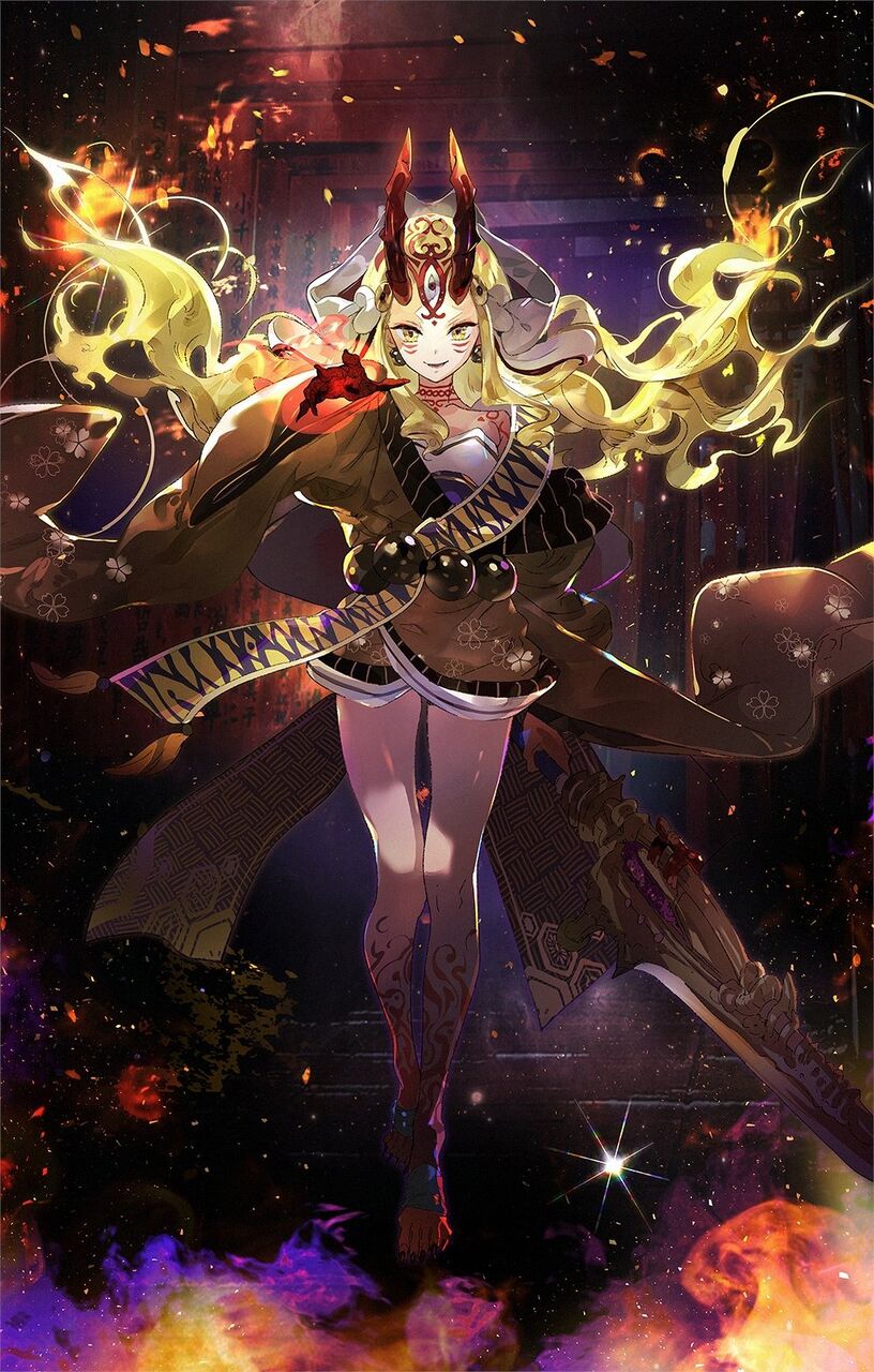 Fgo 茨木童子イラスト 鬼の美しさを感じる