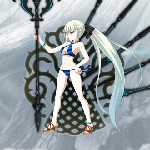 【FGO】ネロちゃま風水着のモルガン様！！ こっちの水着もいいですね！のサムネイル