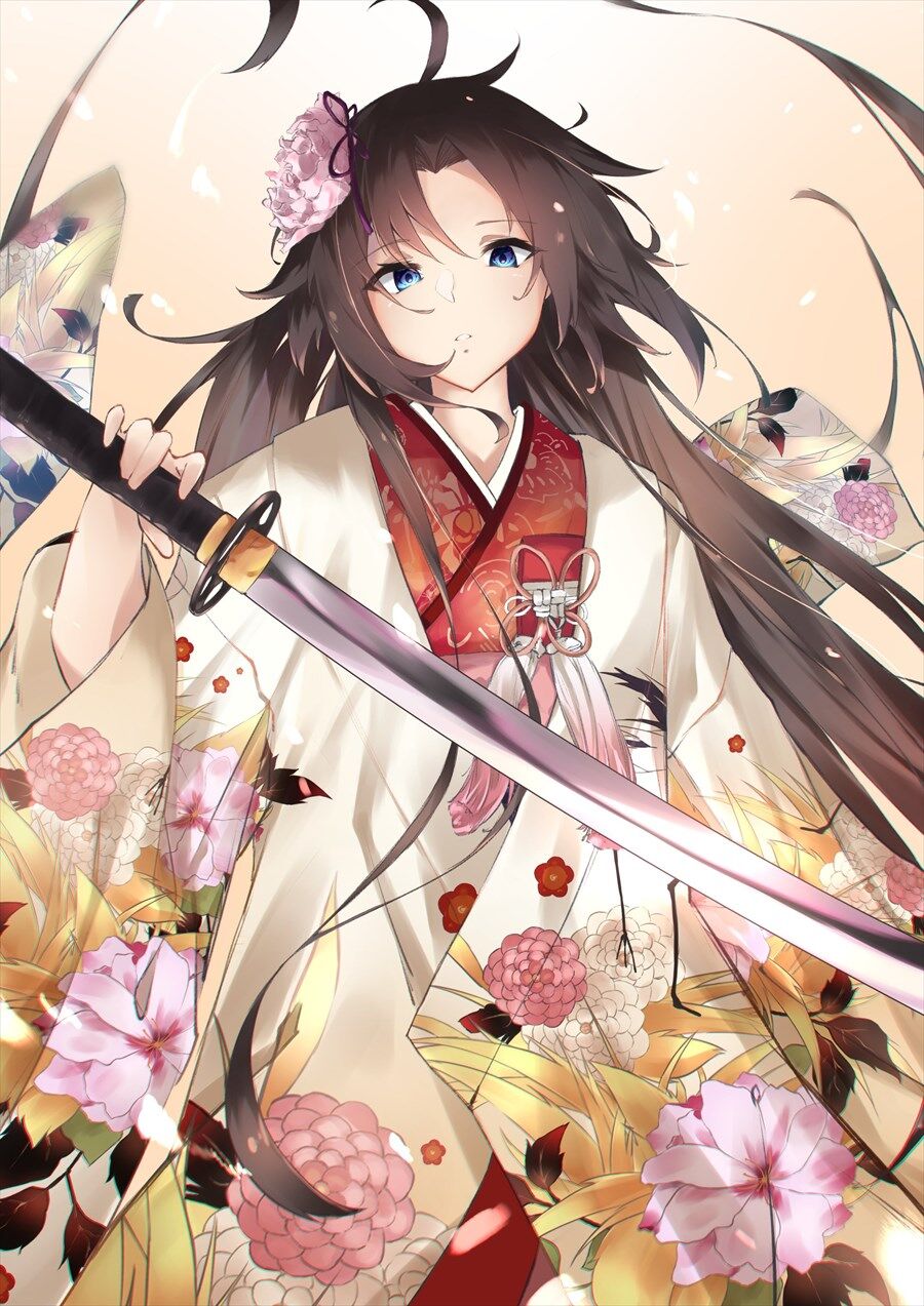 Fgo 刀を持った剣式イラスト 着物姿がいいですね Fgoまとめ カルデア速報