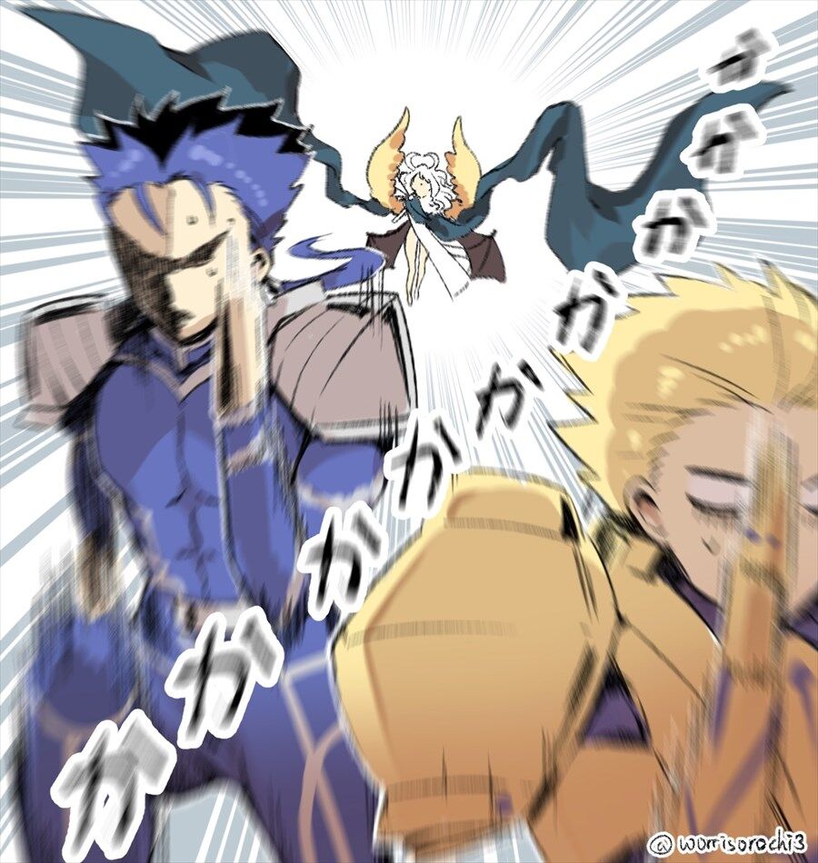 Fgo カレンに追いかけられるギル クーフーリンｗｗｗ 逃げ切れるか