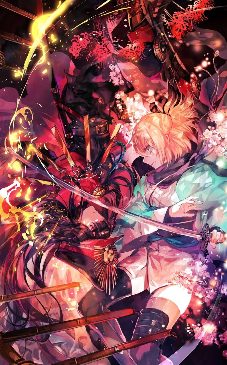 Fgo Riokaさんのノッブ 沖田さんイラスト 上下で交わるのいいね