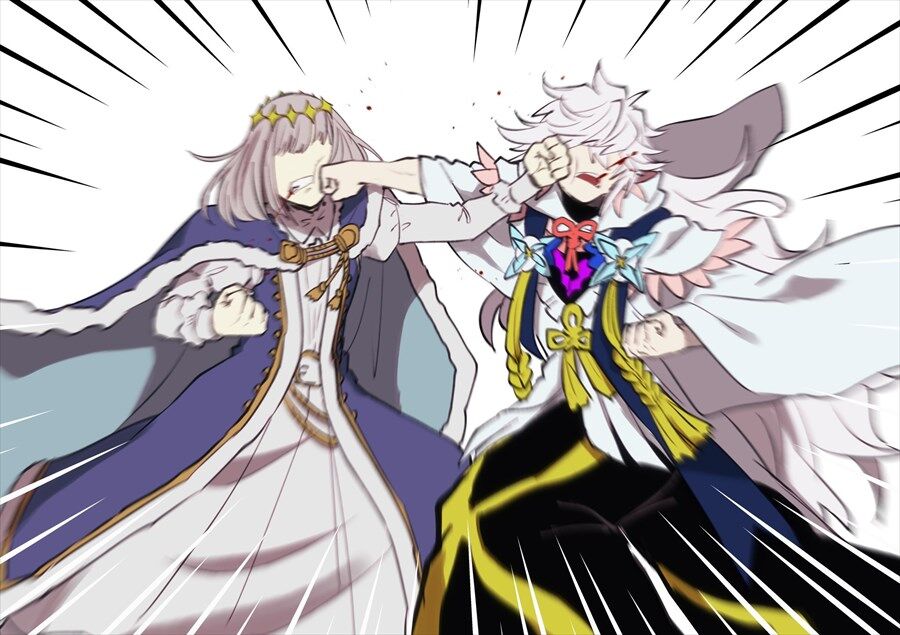 Fgo 殴り合うマーリン オベロン 絵に描いたような同族嫌悪だな Fgo 殴り合うマーリン オベロン 絵に描いたような同族嫌悪だな