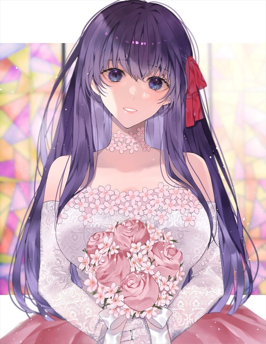 Fgo 嶌鳥さんの花嫁衣裳の桜イラスト 花嫁桜いいぞぉ 2chゲームまとめアンテナ