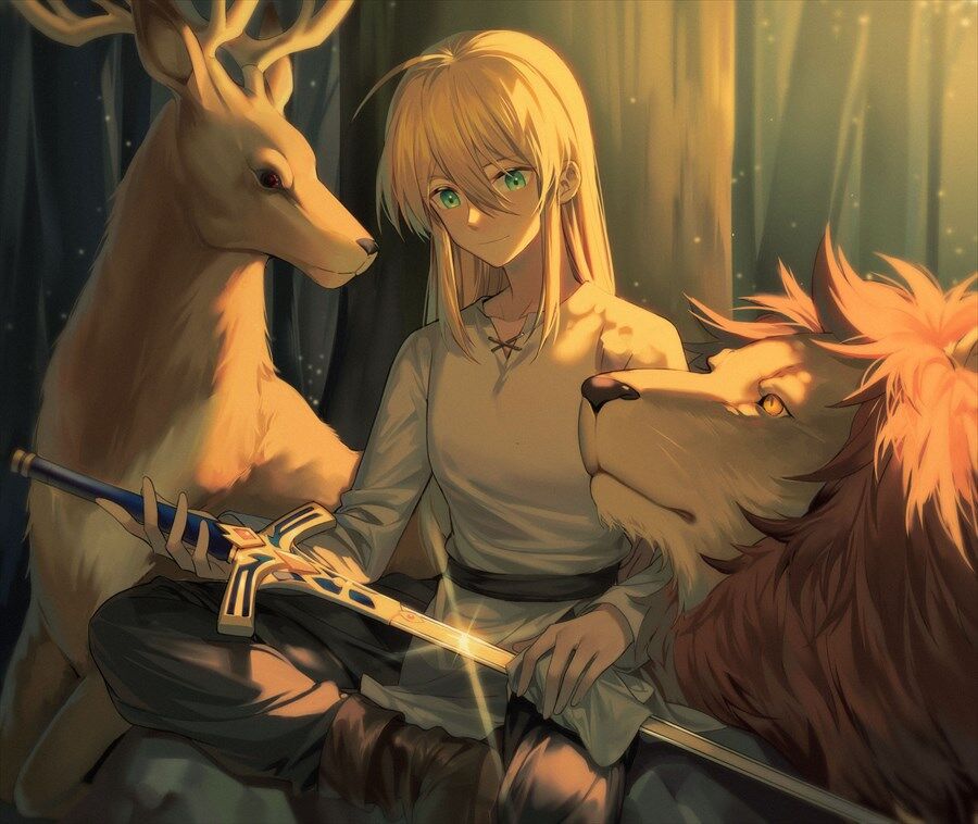 【FGO】カリバーンを磨くアルトリア!! 動物達と一緒なのいいね! : FGOまとめ カルデア速報