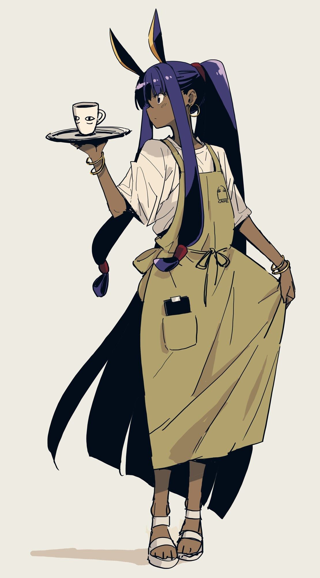 Fgo カフェ店員をするニトクリスイラスト カフェファラオ好きだ Fgo カフェ店員をするニトクリスイラスト カフェファラオ好きだ