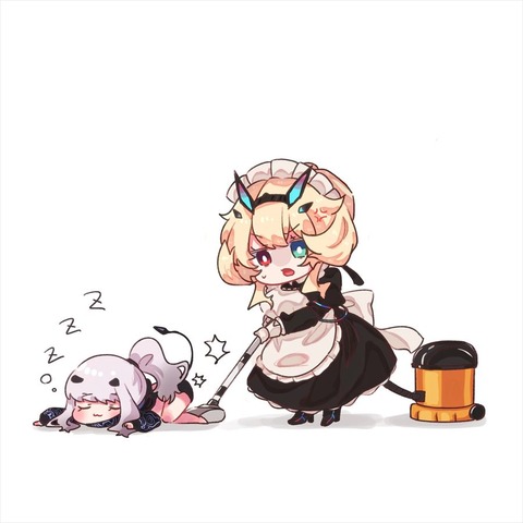 【FGO】メイドバゲ子と水着メリュジーヌ！！　どこででも寝るなメリュジーヌｗ