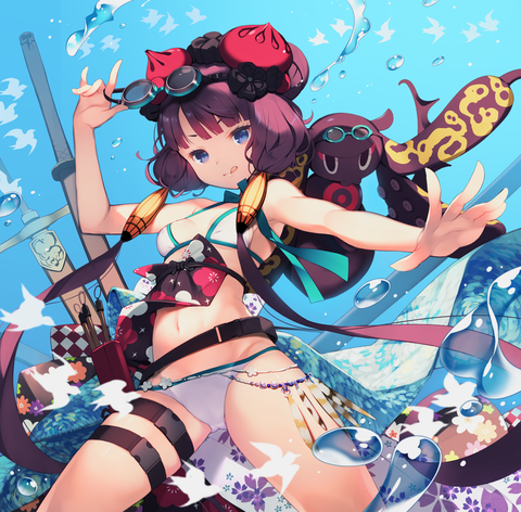 【FGO】水着北斎ちゃんイラスト！！ 和風味あるのいいですよね。のサムネイル