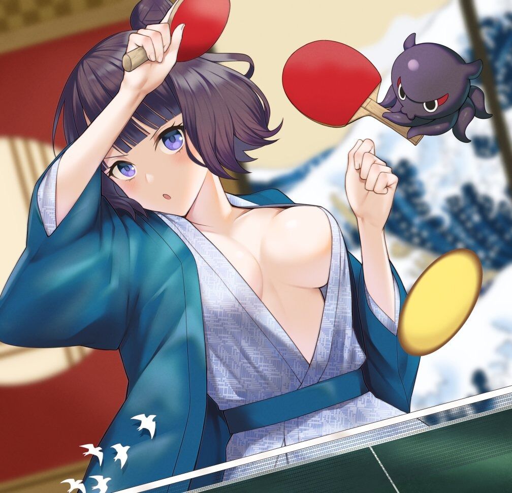 Fgo 閻魔亭で卓球をする北斎ちゃんイラスト はだけてるの最高です Fgo 閻魔亭で卓球をする北斎ちゃんイラスト はだけてるの最高です