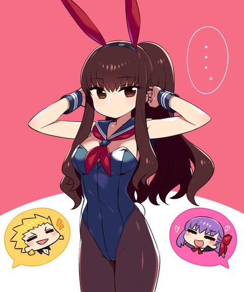 Fgo バニー衣装のザビ子さんイラスト ギルとbbちゃんが嬉しそうなのすこｗ