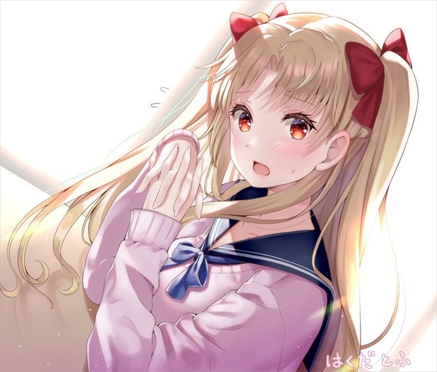 Fgo 制服エレちゃんイラスト ピンクのカーディガン可愛いです