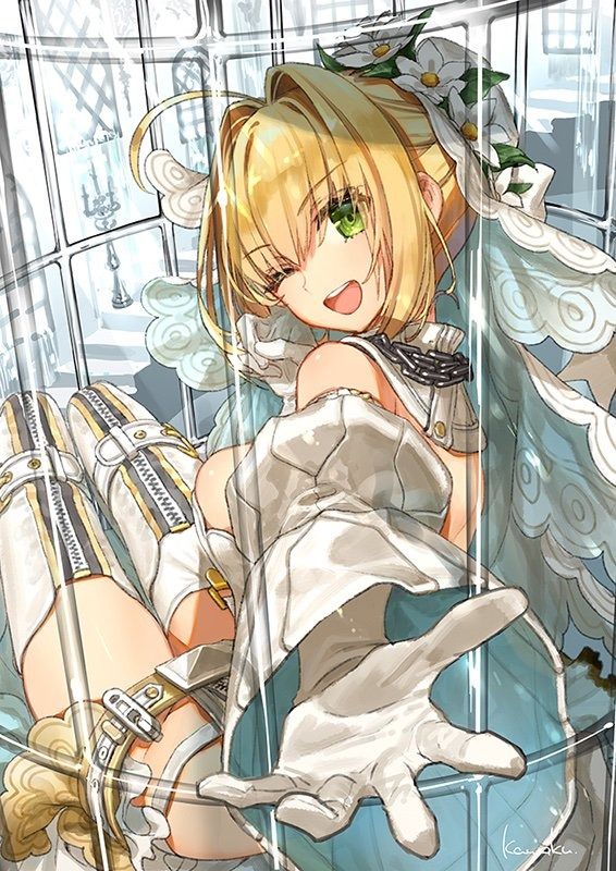Fgo 嫁ネロちゃまイラスト 籠の中から攫ってあげたい