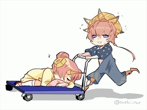 Fgo ゴッホちゃんがフランちゃんを台車で運ぶgif 可愛い 可愛い Fgoまとめ カルデア速報 Fgo ゴッホちゃんがフランちゃんを台車で運ぶgif 可愛い 可愛い Fgoまとめ カルデア速報