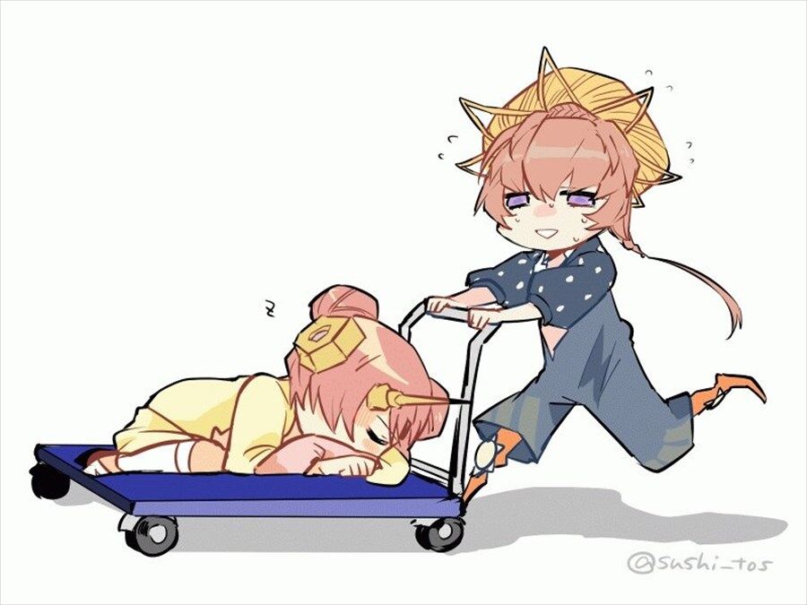 Fgo ゴッホちゃんがフランちゃんを台車で運ぶgif 可愛い 可愛い Fgo ゴッホちゃんがフランちゃんを台車で運ぶgif 可愛い 可愛い