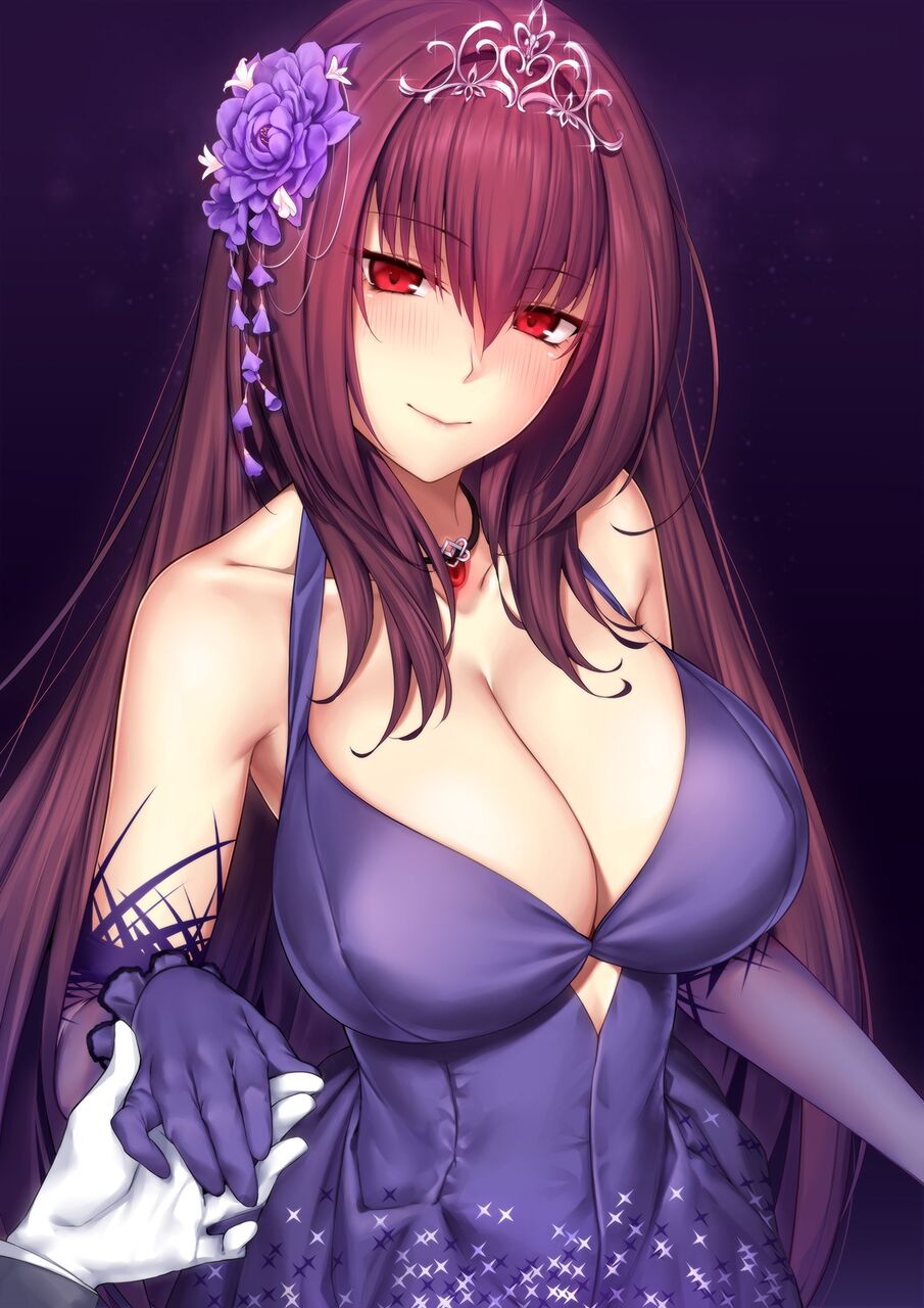 Fgo 英霊正装ドレスのスカサハ師匠イラスト 紫ドレスお似合いです