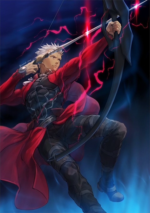 Fgo 弓を構えたアーチャーイラスト 禍々しいオーラ放ってるの良いですね Fgoまとめ カルデア速報