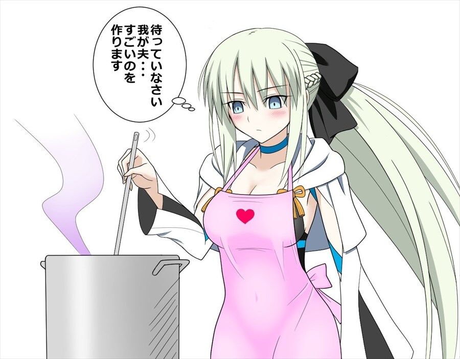 Fgo エプロン姿で鍋を煮込んでいるモルガン様 エプロン可愛いですねw 2chゲームまとめアンテナ