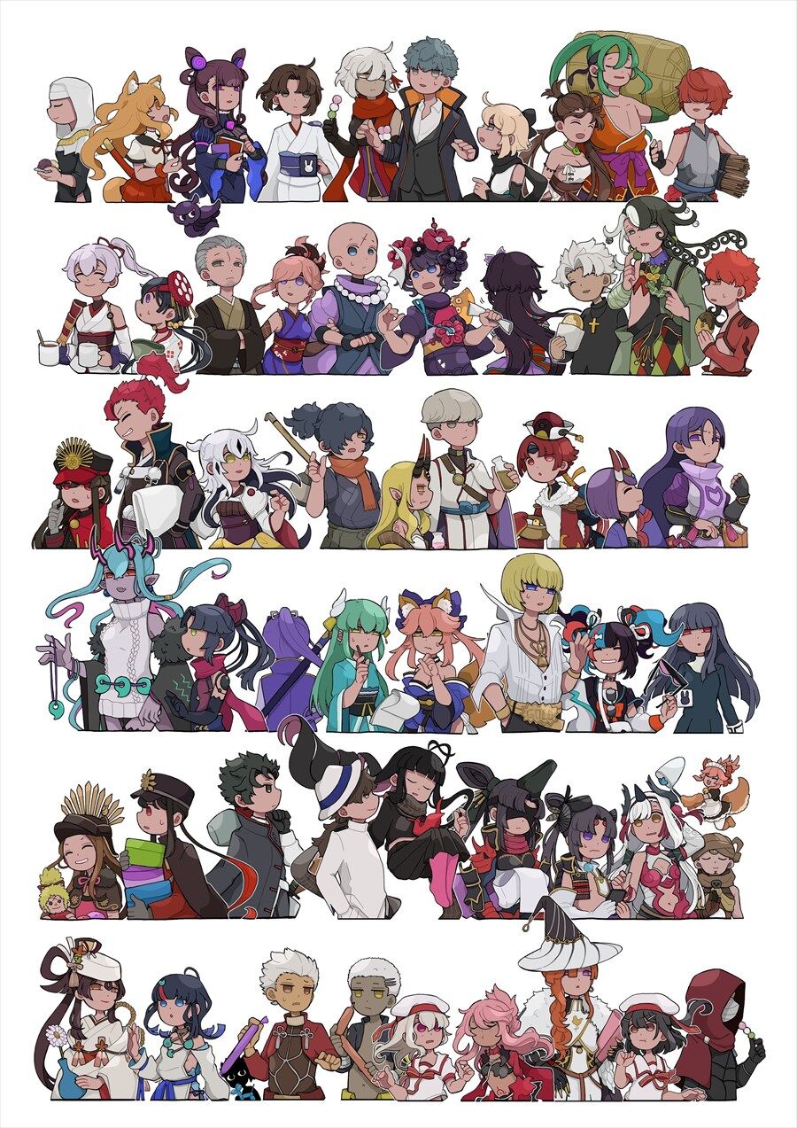 Fgo けしごむさんの和鯖イラスト こう見ると和鯖はかなり人数多いですよね