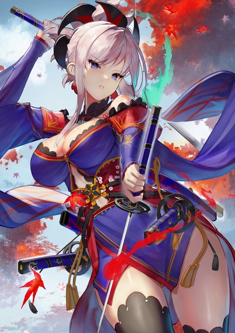 Fgo 武蔵ちゃんイラスト 二天一流マジでかっこいいです Fgoまとめ カルデア速報