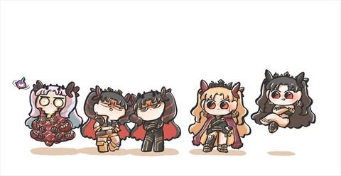 【FGO】凛サーヴァント達イラスト！！ Sイシュタル、喧嘩するなよｗのサムネイル