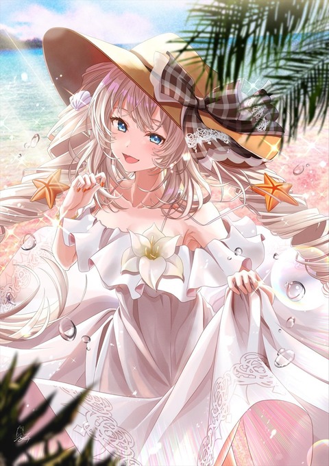 Fgo 夏のマリー王妃イラスト 白いワンピースが眩しすぎる Fgoまとめ カルデア速報