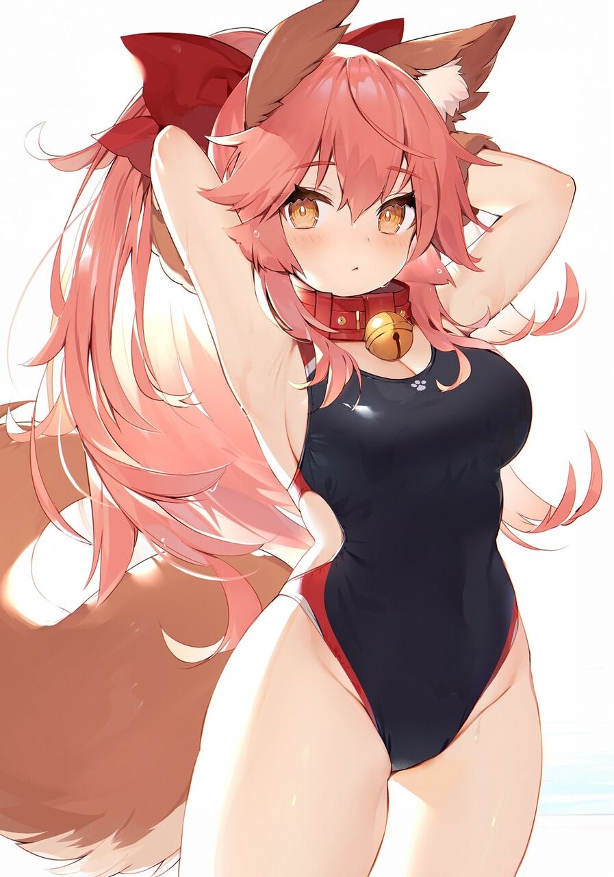 Fgo 競泳水着のタマモキャットイラスト キャット可愛すぎる