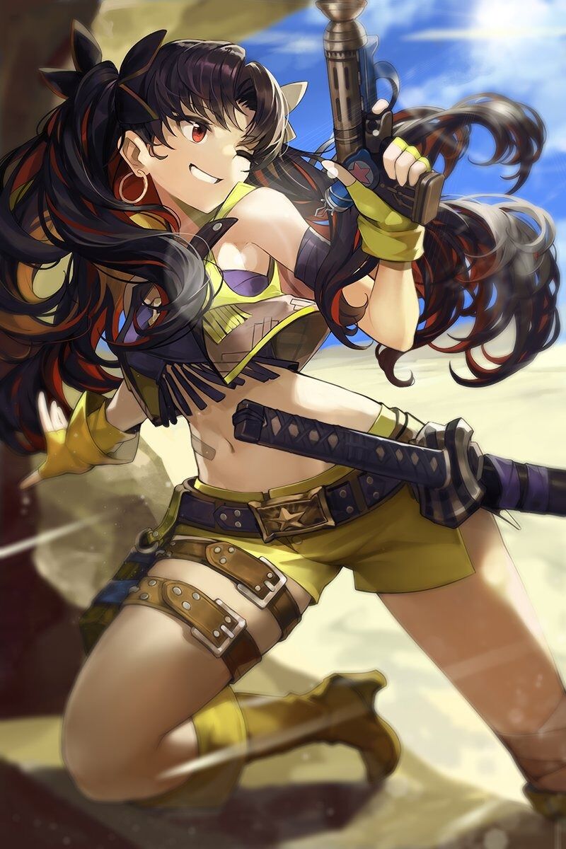 Fgo 砂漠を駆けるsイシュタルさんイラスト 賞金稼ぎ感好きすぎる