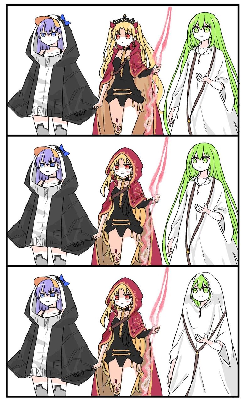 Fgo ラムダ様とエレちゃんを見て自分もフードを被りたくなったエルキドゥ カオナシモードすこｗ