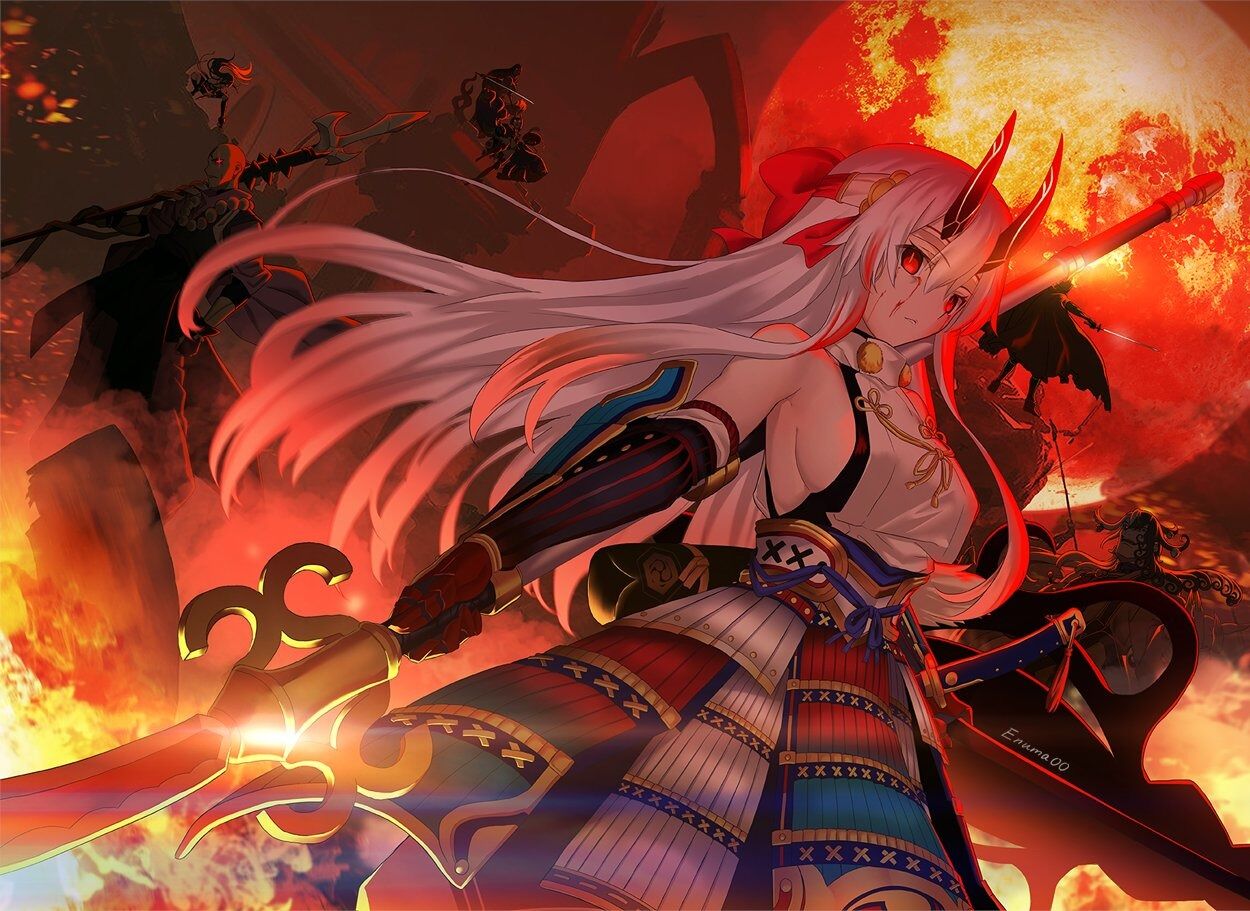 Fgo 戦闘モードの巴さんイラスト 巴さんかっこいいです