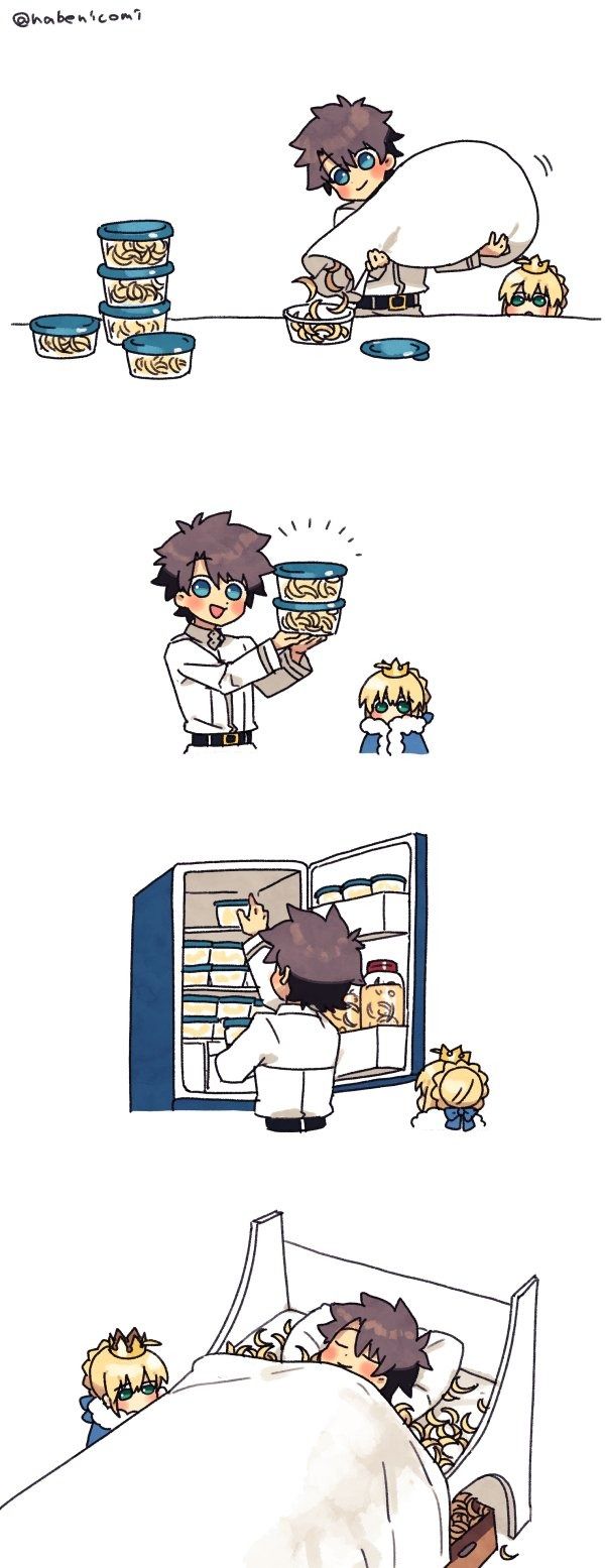 Fgo ミニセイバーさん達のアホ毛を大量に集めて調理するぐだ男ｗｗｗ アホ毛天ぷらすこ