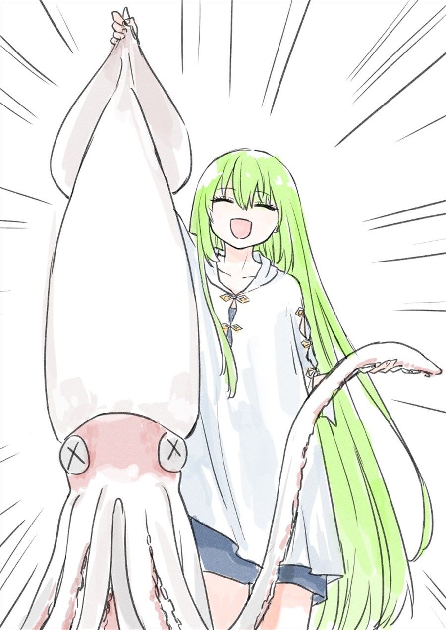 Fgo ダイオウイカ持ってくるエルキドゥwww どう調理したものか