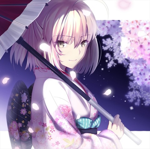 Fgo 夜桜と着物沖田さんイラスト 美しいな Fgoまとめ カルデア速報 Fgo 夜桜と着物沖田さんイラスト 美しいな Fgoまとめ カルデア速報