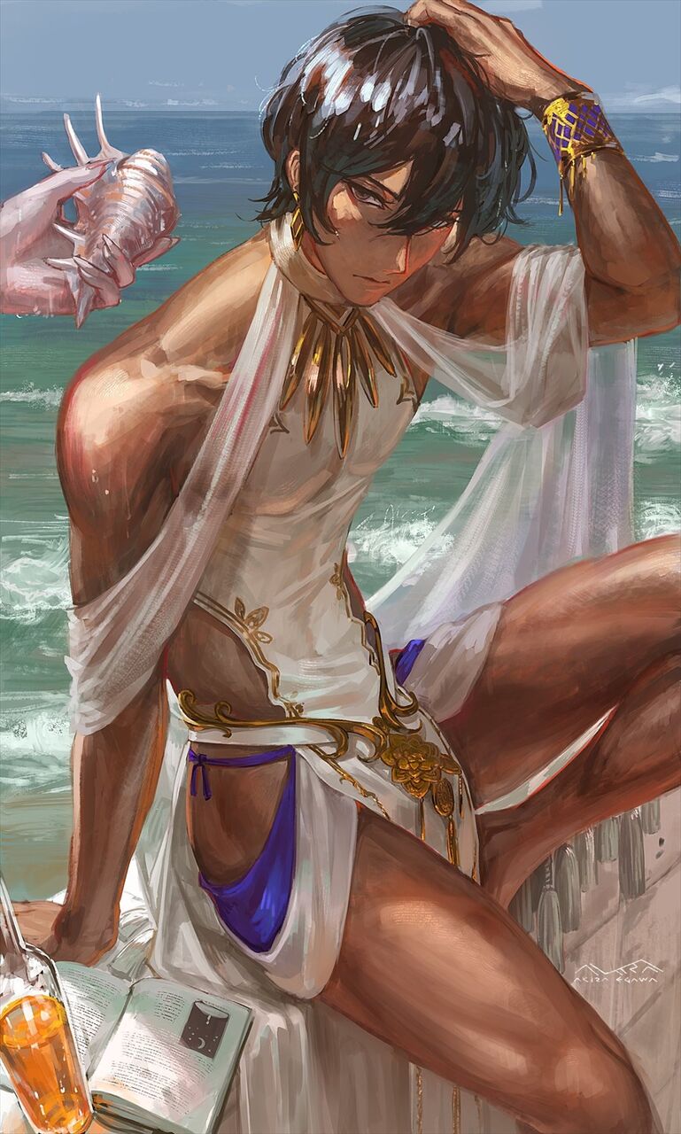 Fgo 水着アルジュナイラスト イケメンすぎる