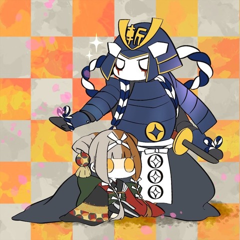 Fgo 小梅さんの出雲阿国ちゃんとロボ武者 デフォルメされても可愛いな Fgoまとめ カルデア速報