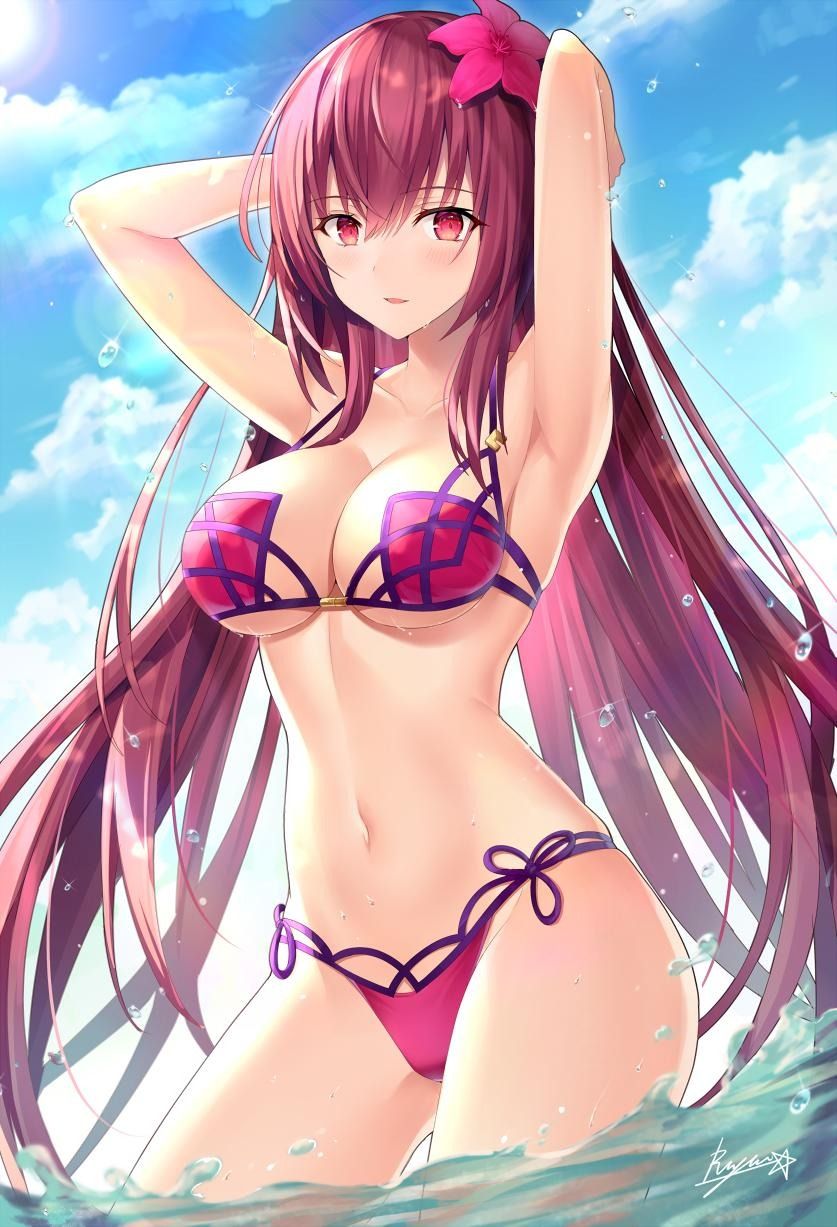 Fgo 水着のスカサハ師匠イラスト スタイル完璧すぎるんだよなぁ