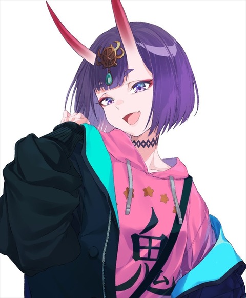 Fgo 鬼パーカーを着てる酒呑ちゃんイラスト パーカー姿も可愛いです Fgoまとめ カルデア速報