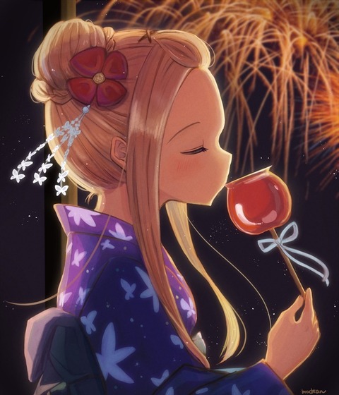 Fgo もちあんさんの浴衣アビゲイルイラスト アビーちゃんと一緒に花火大会行きたいわ Fgoまとめ カルデア速報 Fgo もちあんさんの浴衣アビゲイルイラスト アビーちゃんと一緒に花火大会行きたいわ Fgoまとめ カルデア速報
