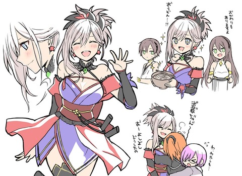 【FGO】武蔵ちゃんイラスト！！ またいつか会えるよね....？のサムネイル