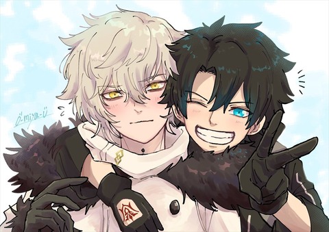 【FGO】カドック＆ぐだ男イラスト！！ 同年代の友達出来てよかったな！のサムネイル